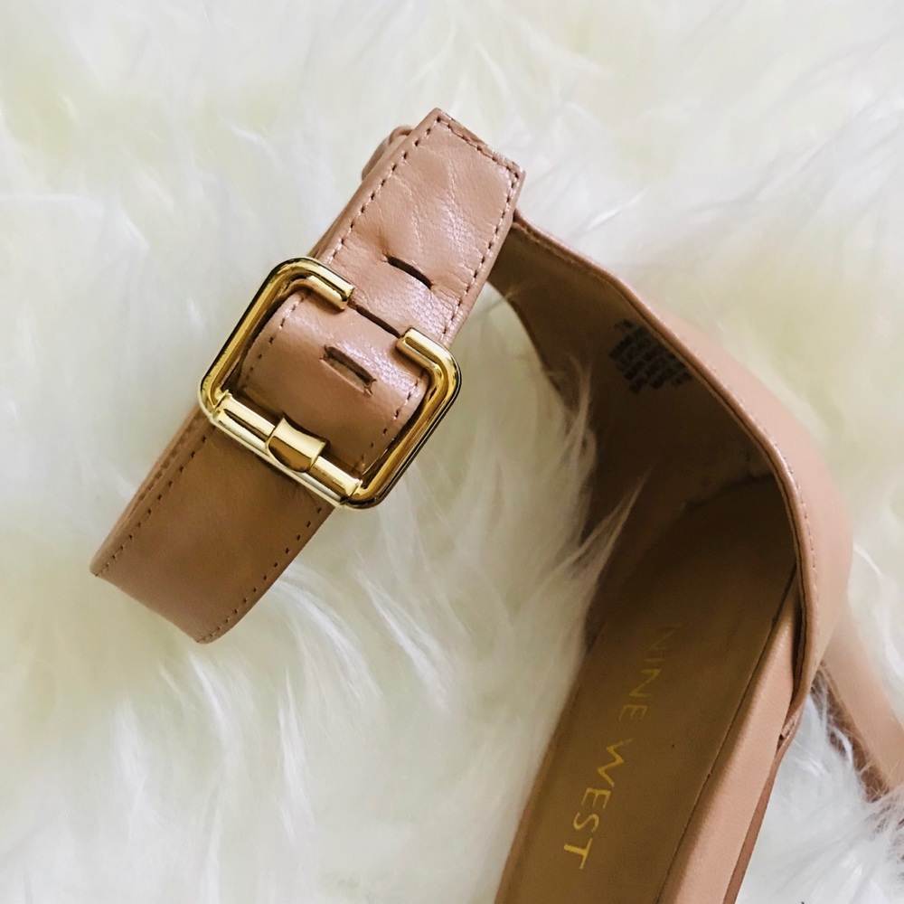 Nine west leather nude strappy heels - Picture 4 of 6